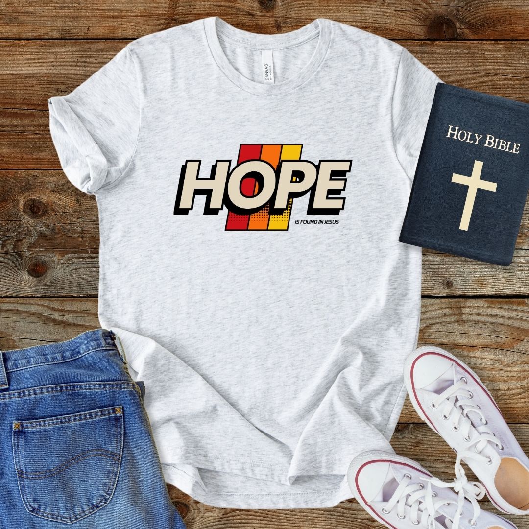 a t - shirt with the word hope on it