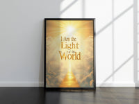 a picture of a light in the world on a wall