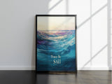 a picture of a painting on a wall with the words peace is still