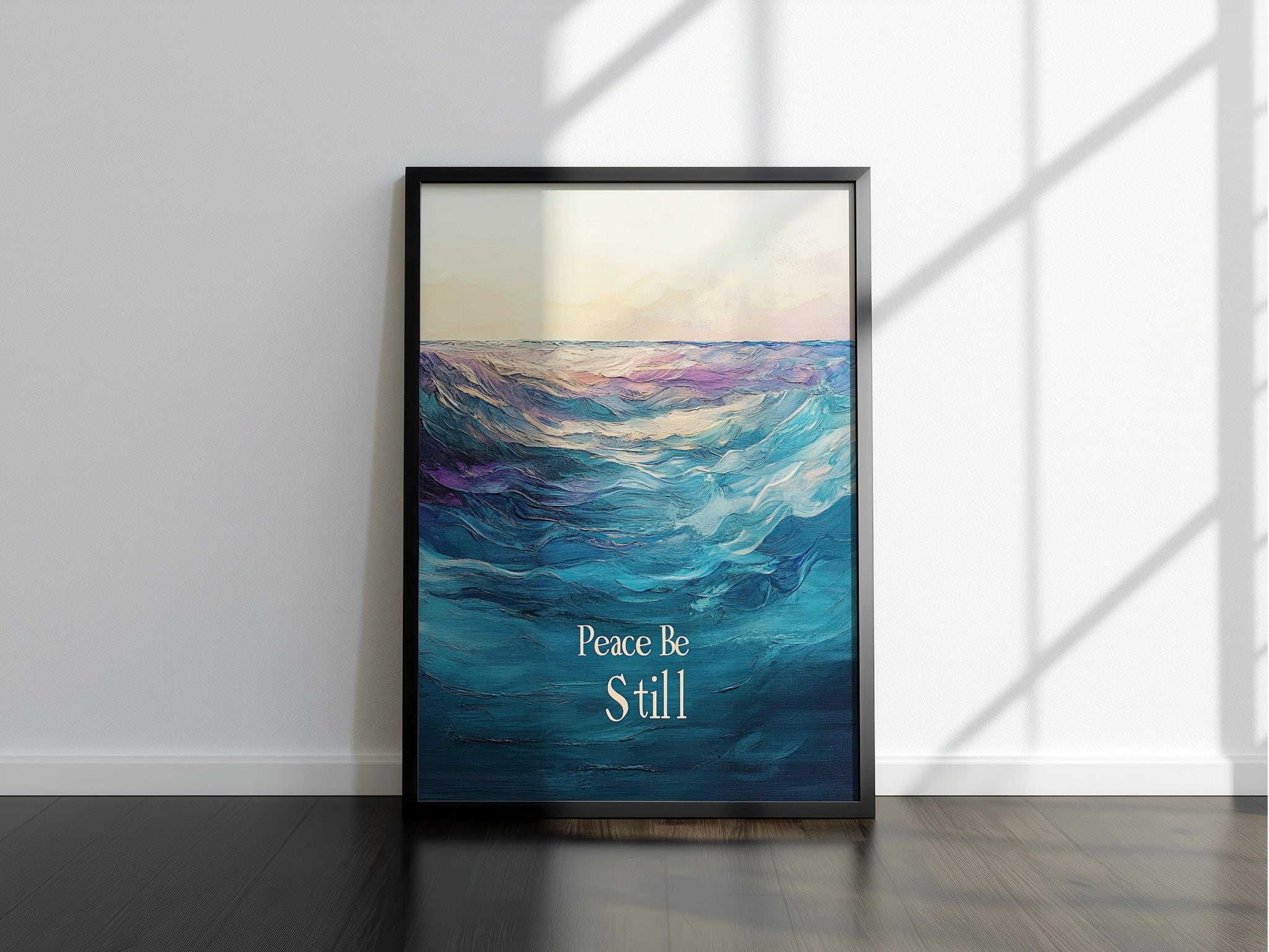 a picture of a painting on a wall with the words peace is still