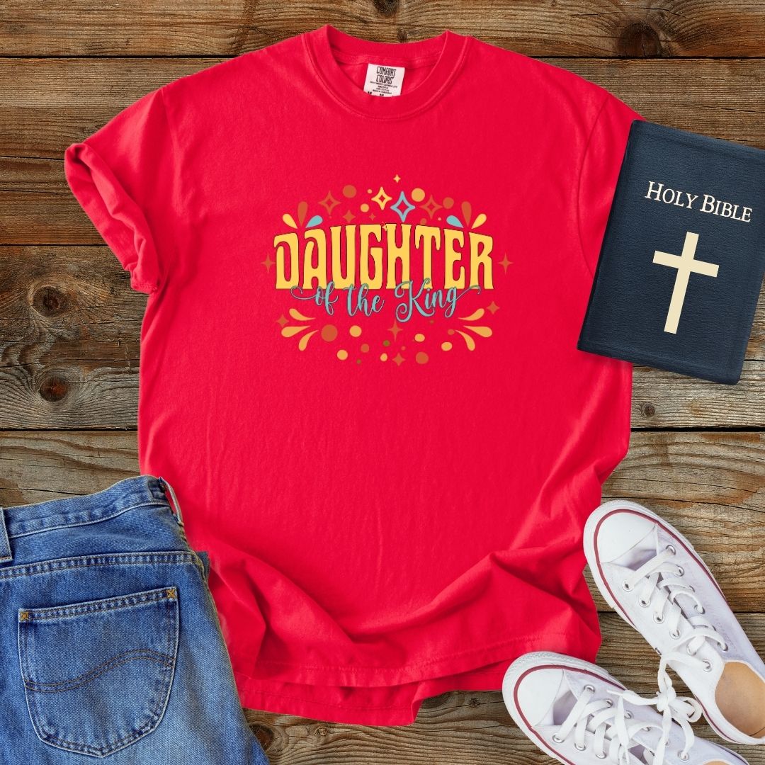a red t - shirt with the words daughter on it