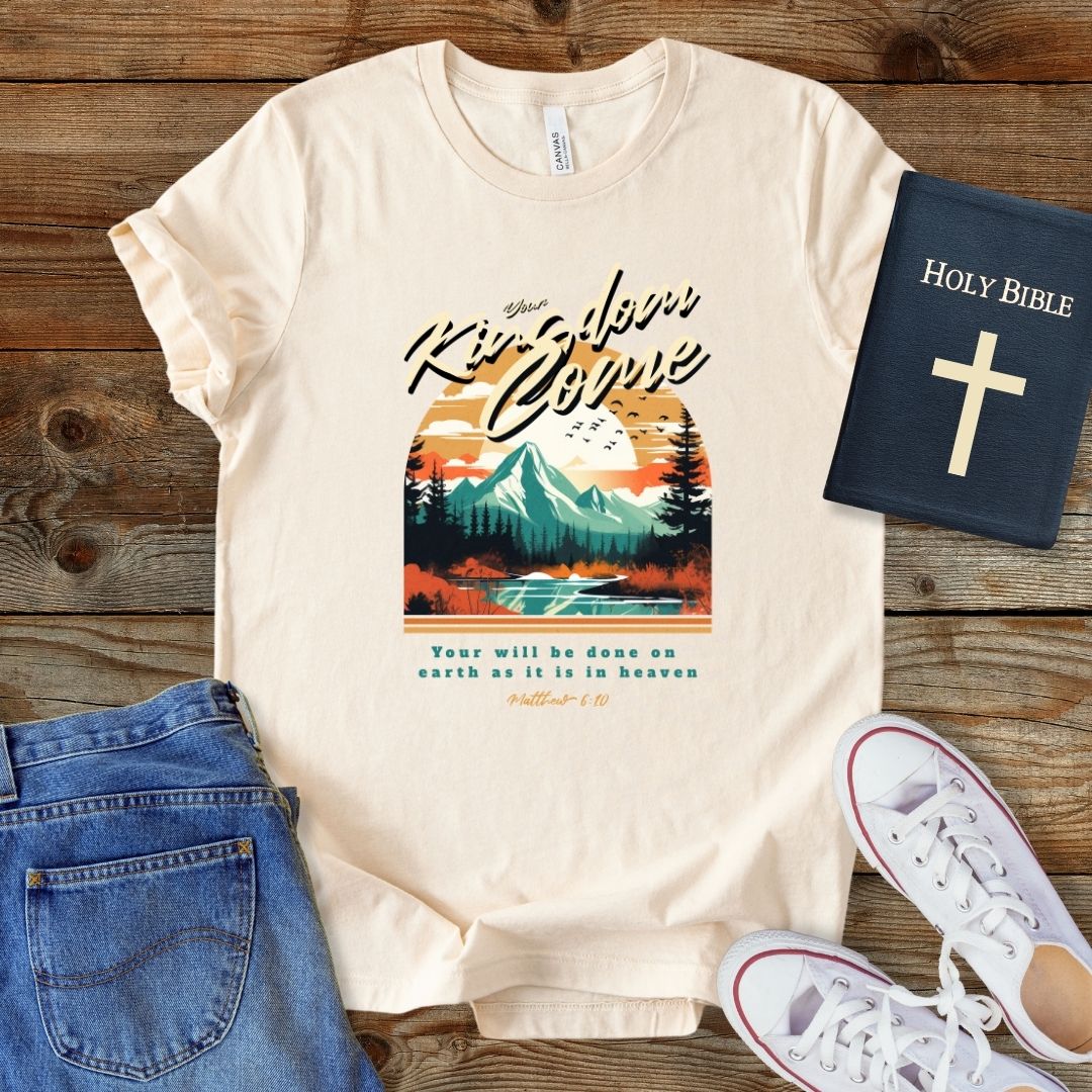 a t - shirt with a bible next to it