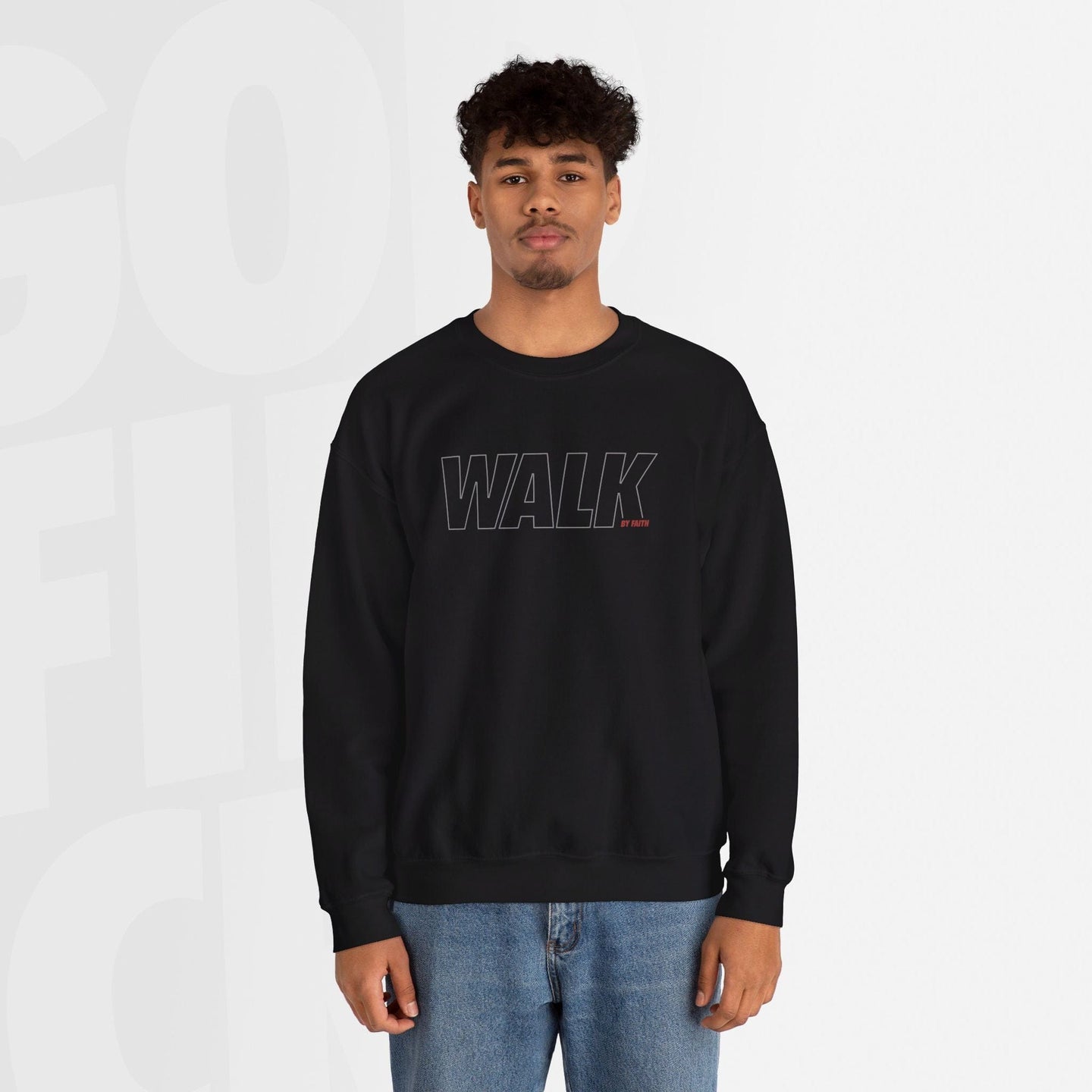 Walk By Faith - Unisex Crewneck Sweatshirt