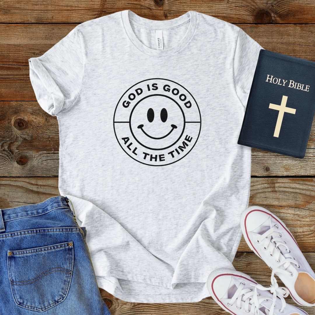 a t - shirt that says good is good at the time