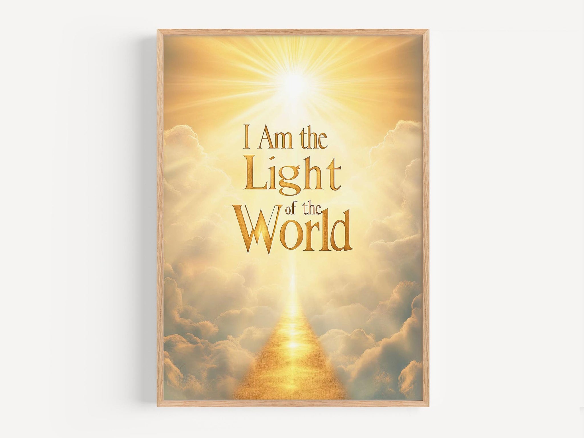 a poster with the words i am the light of the world