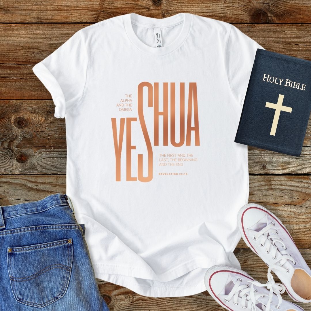 a t - shirt with the words yeshua on it