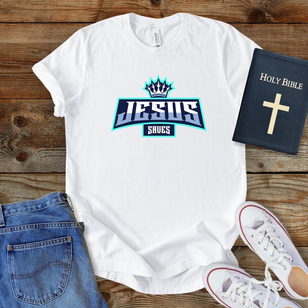 a t - shirt with a bible next to it