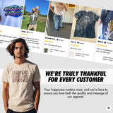 a man standing in front of a screen shot of a t - shirt
