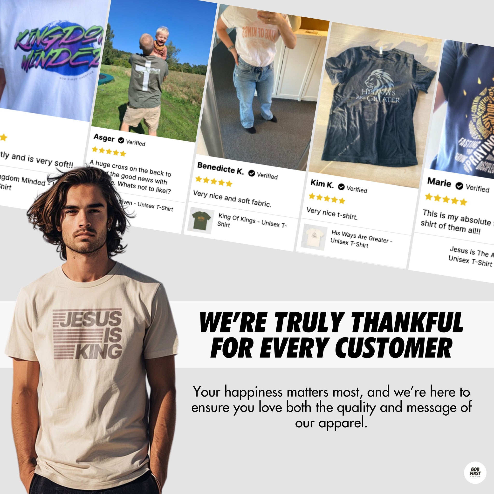 a man standing in front of a screen shot of a t - shirt