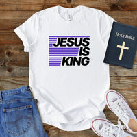 a t - shirt with the words jesus is king on it